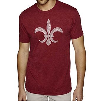 FLEUR DE LIS - POPULAR LOUISIANA CITIES - Men's Premium Blend Word Art T-Shirt