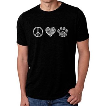 Peace Love Cats - Men's Premium Blend Word Art T-Shirt