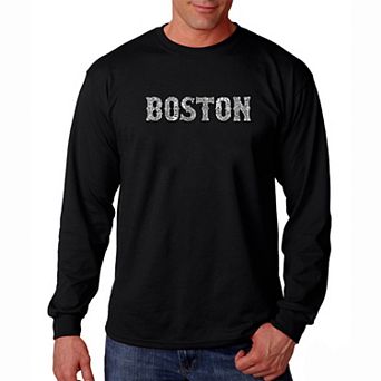 BOSTON NEIGHBORHOODS - Men's Word Art Long Sleeve T-shirt