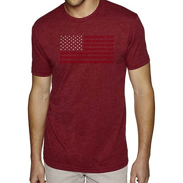 USA Flag - Men's Premium Blend Word Art T-Shirt