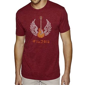 LYRICS TO FREEBIRD - Men's Premium Blend Word Art T-Shirt