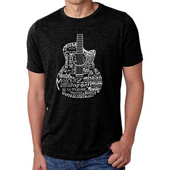 Languages Guitar - Men's Premium Blend Word Art T-Shirt