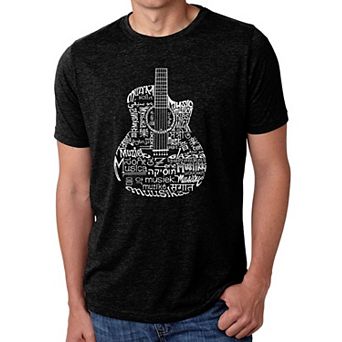 Languages Guitar - Men's Premium Blend Word Art T-Shirt