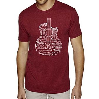 Languages Guitar - Men's Premium Blend Word Art T-Shirt