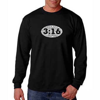 John 3:16 - Men's Word Art Long Sleeve T-shirt
