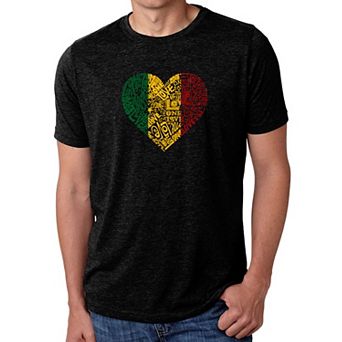 One Love Heart - Men's Premium Blend Word Art T-Shirt