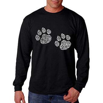 Meow Cat Prints - Men's Word Art Long Sleeve T-shirt