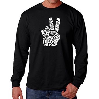 Peace Out - Men's Word Art Long Sleeve T-shirt