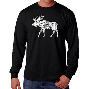 Moose - Men's Word Art Long Sleeve T-shirt