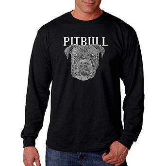 Pitbull Face - Men's Word Art Long Sleeve T-shirt