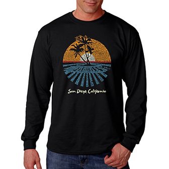 Cities In San Diego - Men's Word Art Long Sleeve T-shirt
