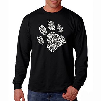 Dog Paw - Men's Word Art Long Sleeve T-shirt