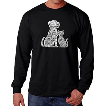 Dogs and Cats - Men's Word Art Long Sleeve T-shirt