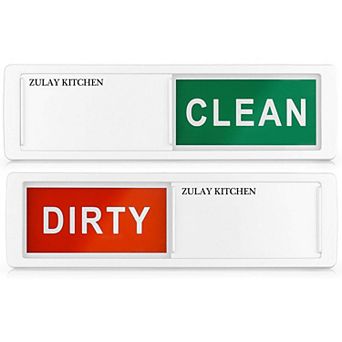 Zulay Kitchen Dishwasher Clean Dirty Magnet Sign