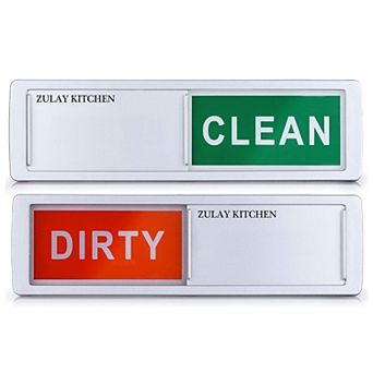 Zulay Kitchen Dishwasher Clean Dirty Magnet Sign