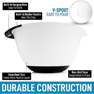 Zulay Kitchen 3 Piece Mixing Bowl Set
