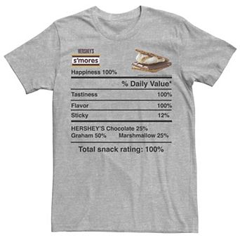 Men's Hershey's S'mores Nutritonal Facts Graphic Tee