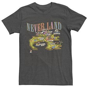 Disney's Peter Pan Never Land Island Map Men's Graphic Tee