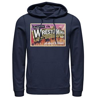 Men's WWE Greeting from Wrestlemania Goes Hollywood Postcard Graphic Hoodie