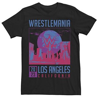 Men's WWE Wrestlemania Los Angeles California 2023 Poster Graphic Tee