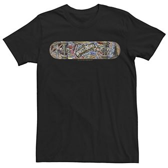 Men's WWE Wrestlemania Skateboard Stickers Graphic Tee