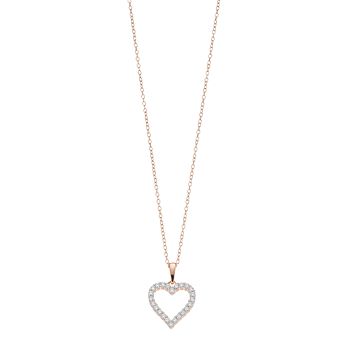 Diamond Brilliance 1/4 Carat T.W. Lab-Created Diamond Heart Pendant Necklace