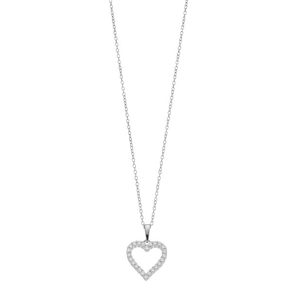 Diamond Brilliance 1/4 Carat T.W. Lab-Created Diamond Heart Pendant ...