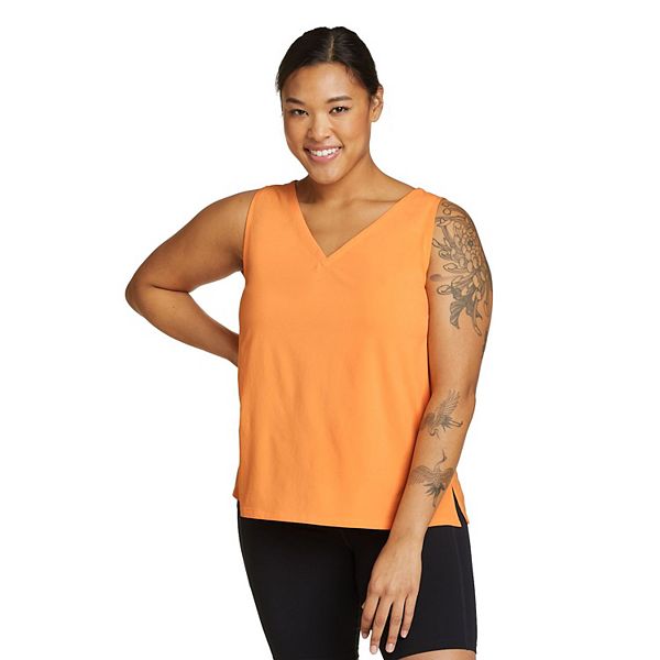 Women's Eddie Bauer Departure V-Neck Tank Top - Tangelo (LARGE)