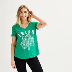 Fanxing Green Long Sleeve Shirt Women Sales Today Clearance Womens Green Shirt Womens Short Sleeve Tops St Patricks Day Party Favors Shirt, Women's