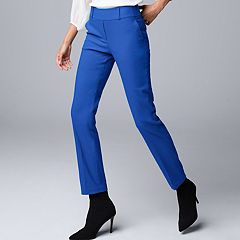 Simply Vera Vera Wang Polka Dots Navy Blue Casual Pants Size XL - 53% off