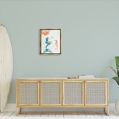 Stupell Home Decor Mermaid and Ocean Seahorse Framed Wall Art