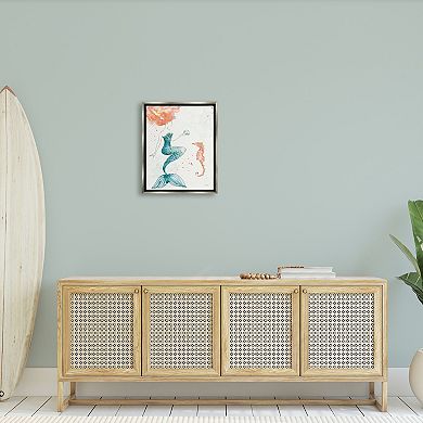 Stupell Home Decor Mermaid and Ocean Seahorse Framed Wall Art