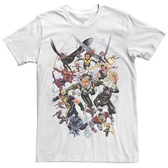 Men's Marvel Comics Retro X-Men Flying Group Shot Graphic Tee