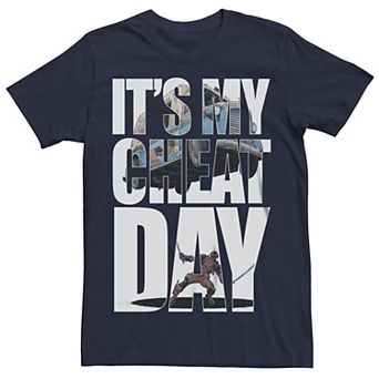 Men's Marvel Comics Retro Deadpool It's My Cheat Day Ice Cream Truck Graphic Tee