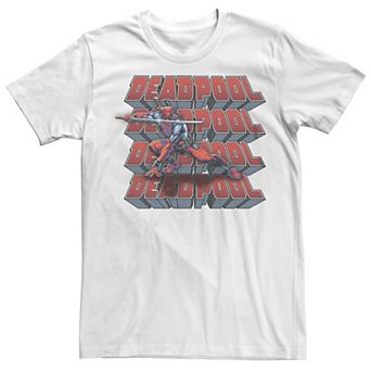 Men's Marvel Comics Retro Deadpool Stacked Graphic Tee