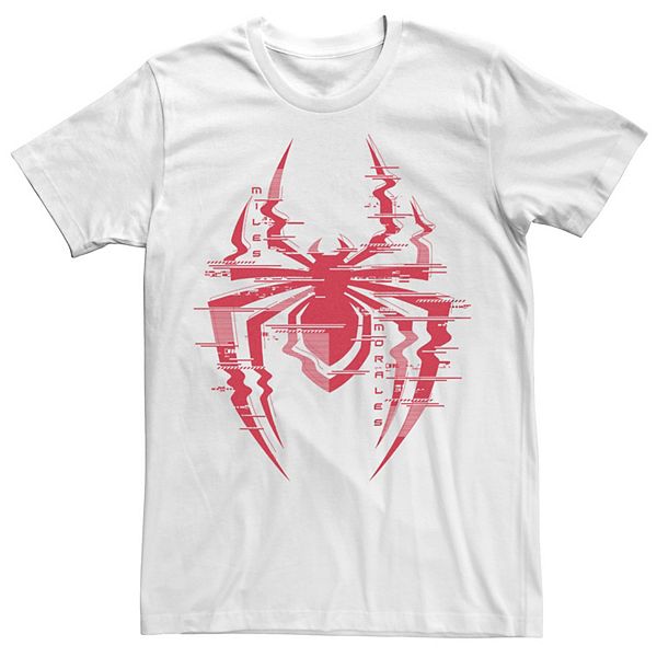 Men's Marvel Comics Retro Ultimate Spider-Man Glitch Logo Graphic Tee