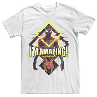 Men's Marvel Comics Retro Ultimate Spider-Man Miles Morales I'm Amazing Graphic Tee