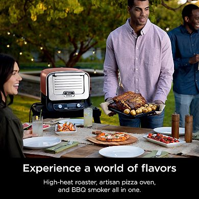 Ninja Woodfire™ Pizza Oven, 8-in-1 function, 5 pizza settings, 700°F, BBQ Smoker, Electric, OO101