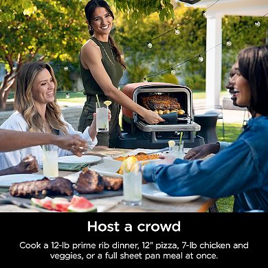 Ninja Woodfire™ Pizza Oven, 8-in-1 function, 5 pizza settings, 700°F, BBQ Smoker, Electric, OO101