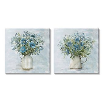 Stupell Home Decor Country Mixed Floral Bouquets Canvas Wall Art Set