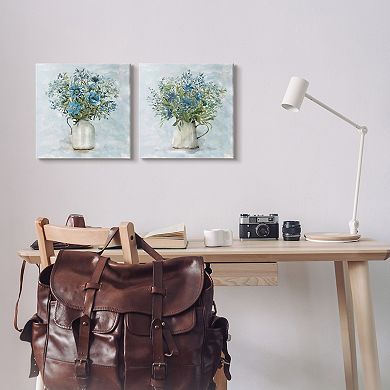 Stupell Home Decor Country Mixed Floral Bouquets Canvas Wall Art Set