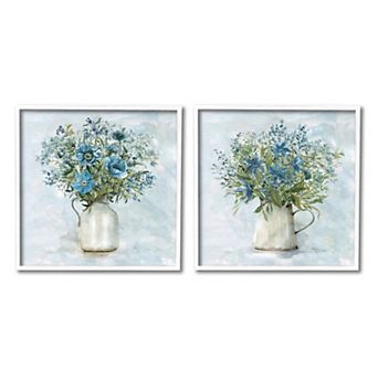 Stupell Home Decor Country Mixed Floral Bouquets Framed Wall Art Set