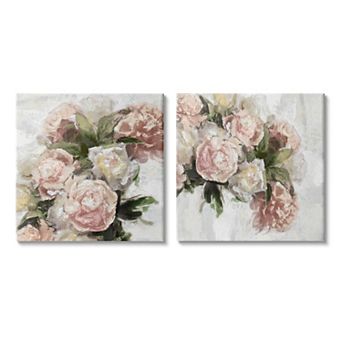 Stupell Home Decor Traditional Peony Blossoms Arrangement Canvas Wall Art Set