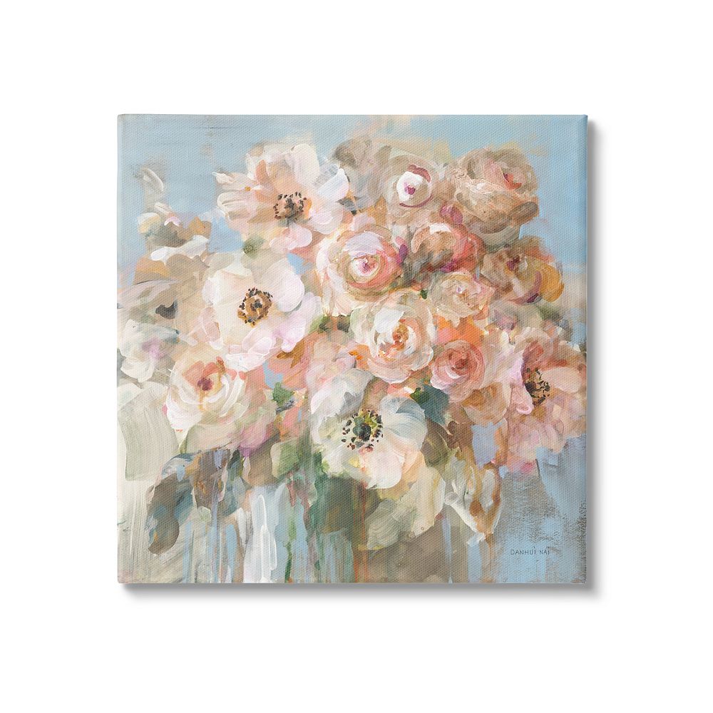Stupell Home Decor Blushing Bouquet Pink White Floral Canvas Wall Art