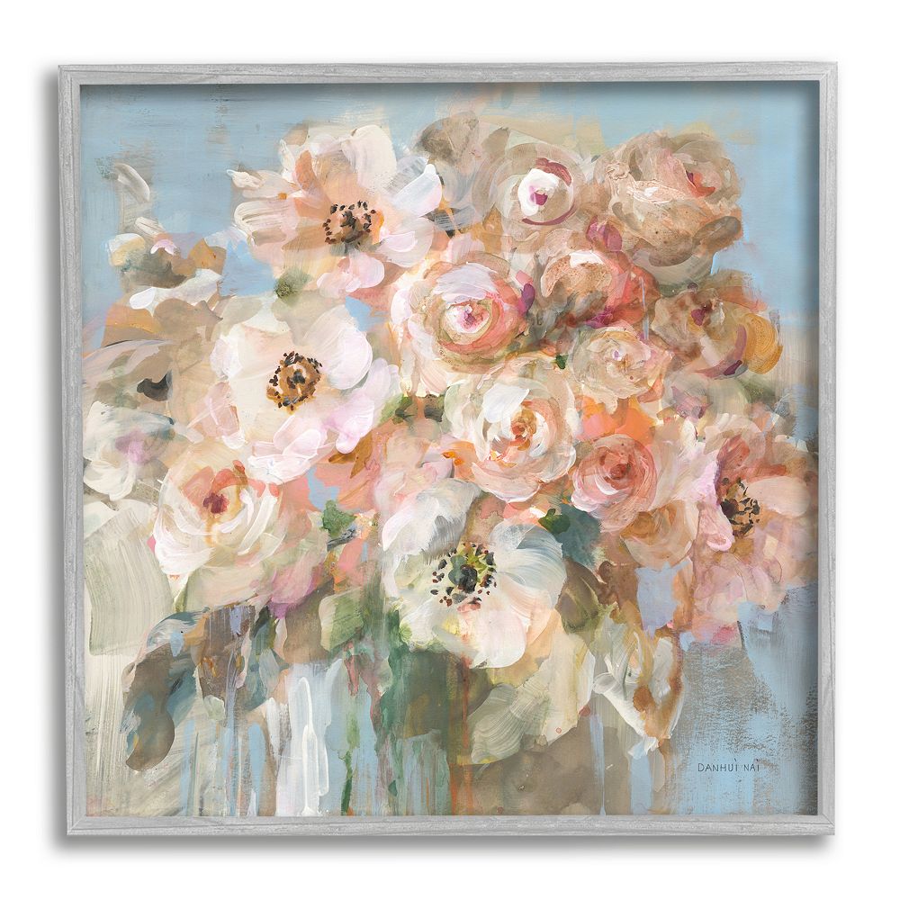 Stupell Home Decor Blushing Bouquet Pink White Floral Wall Art