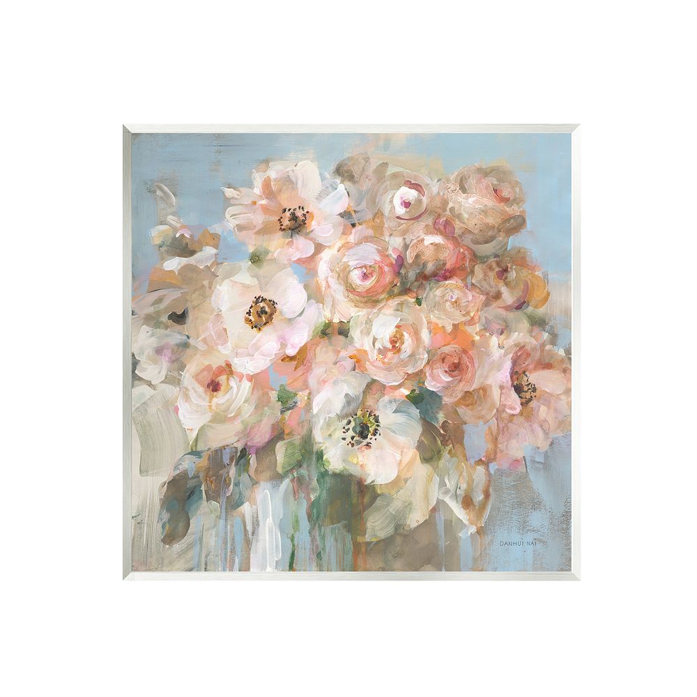 Stupell Home Decor Blushing Bouquet Pink White Floral Plaque Wall Art