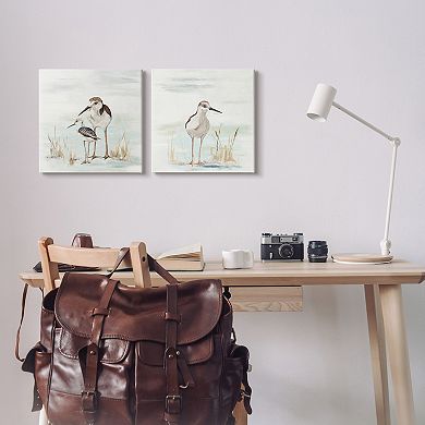 Stupell Home Decor Sandpipers Among Beach Grasses Canvas Wall Art Set