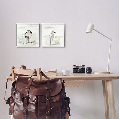 Stupell Home Decor Sandpipers Among Beach Grasses Framed Wall Art Set