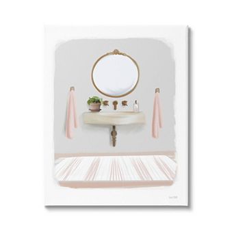 Stupell Home Decor Cozy Bathroom Sink Scene Canvas Wall Art