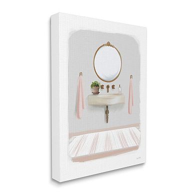 Stupell Home Decor Cozy Bathroom Sink Scene Canvas Wall Art
